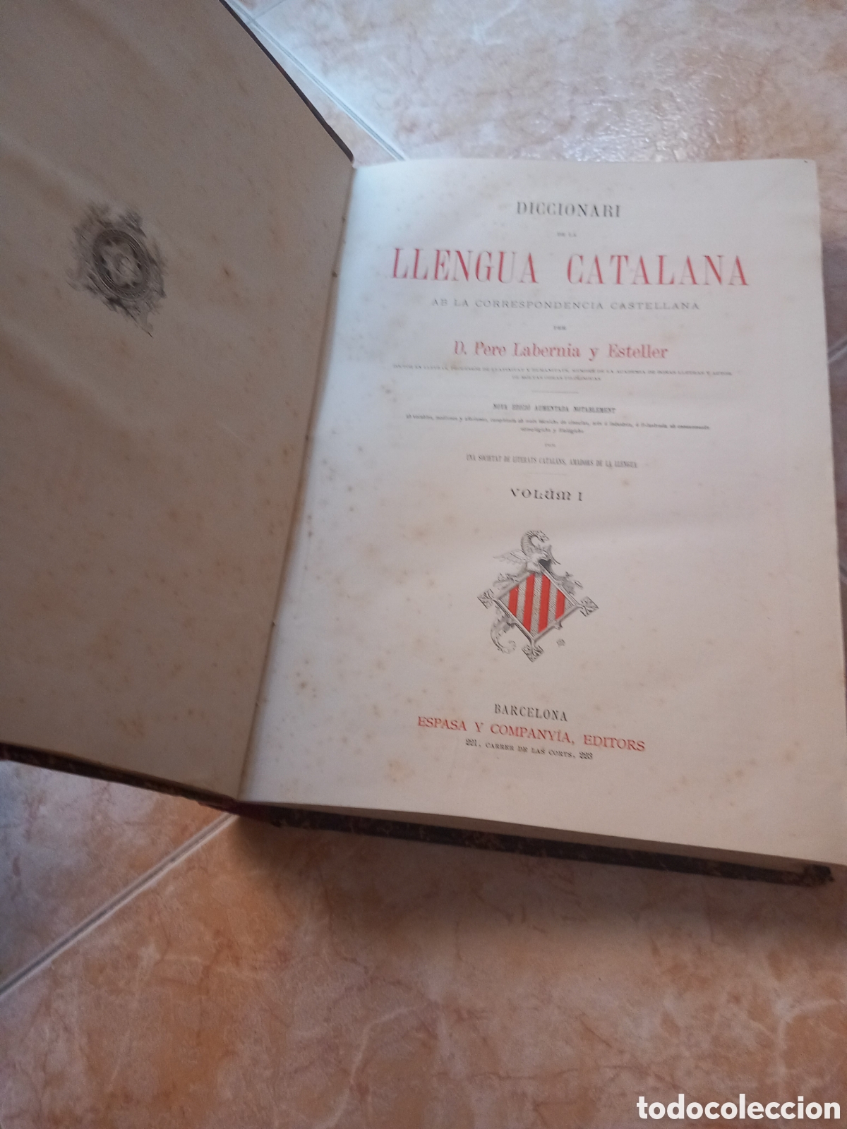 Oggetti Antichi: Diccionario antiguo de la lengua catalana finales s. XIX