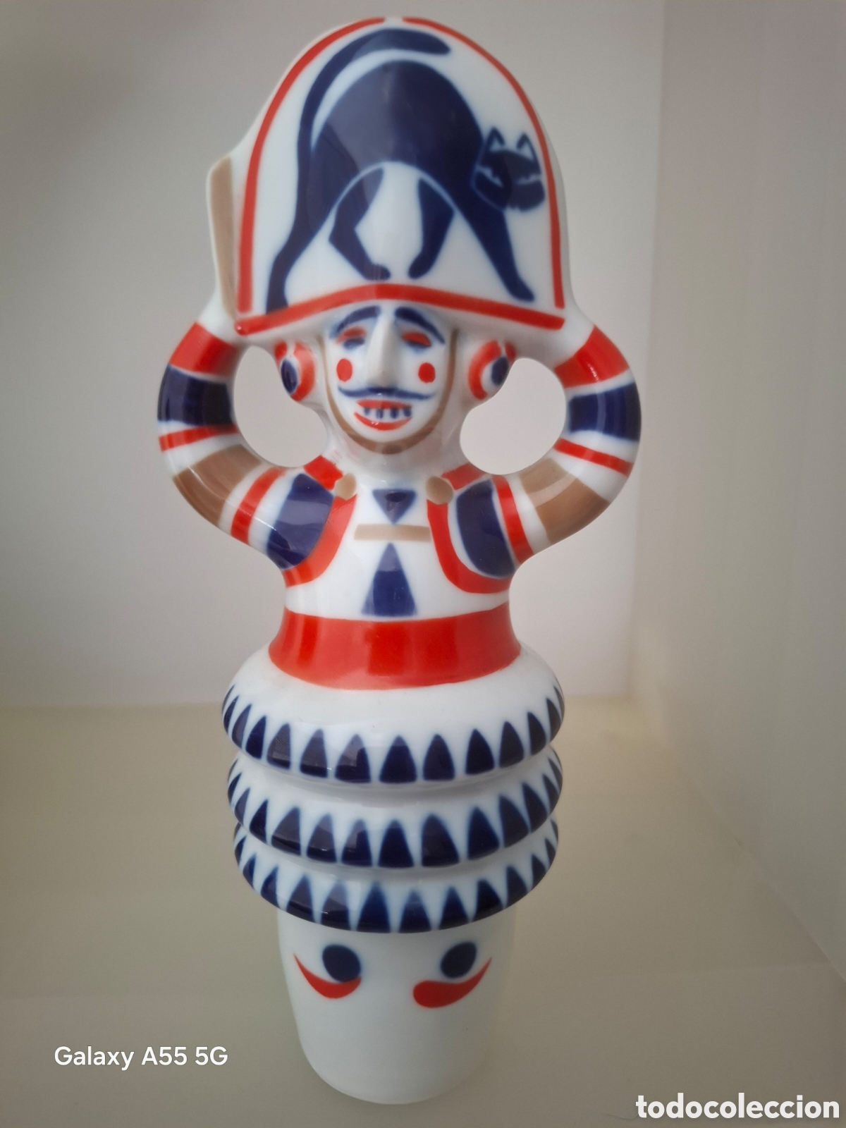 Antig&uuml;edades: Sargadelos. Figura de carnaval Peliqueiro