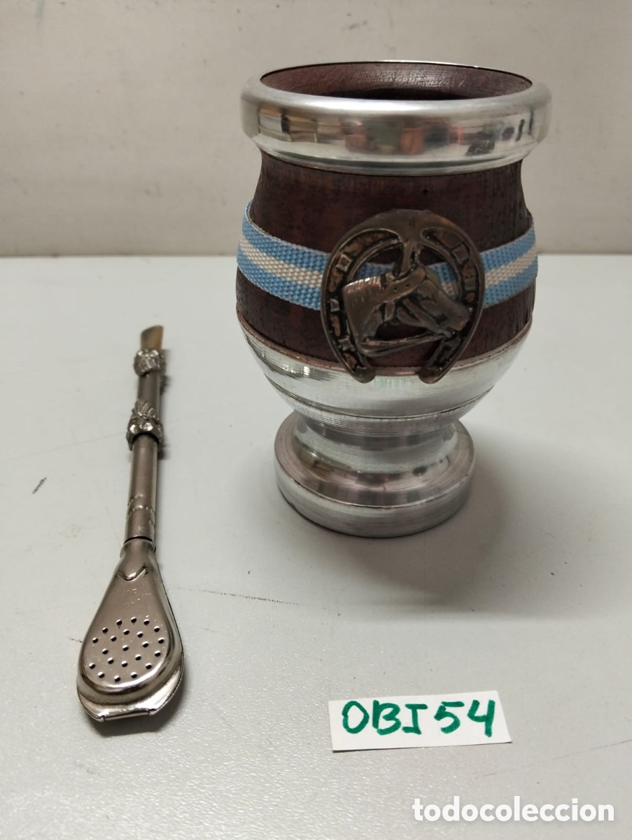 Antig&uuml;edades: Taza de mate argentino completa