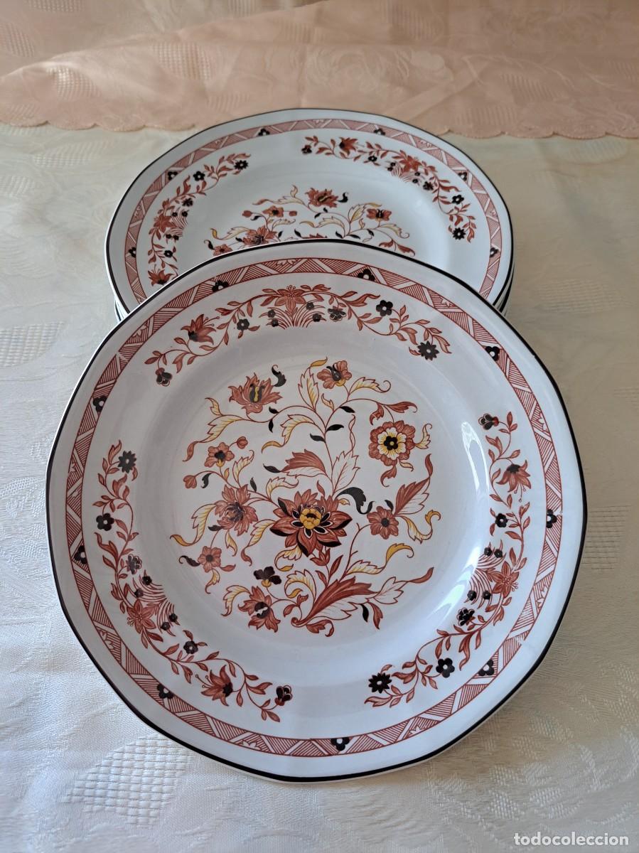 Antig&uuml;edades: Lote de 6 platos llanos de porcelana WEDGWOOD KASHMAR