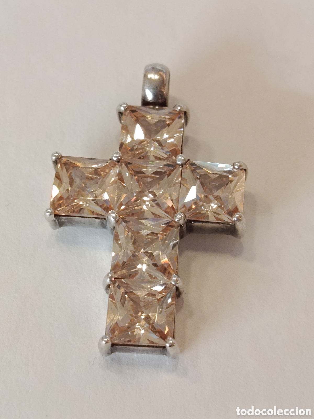 Antig&uuml;edades: Cruz de plata y cuarzo - Foto 4