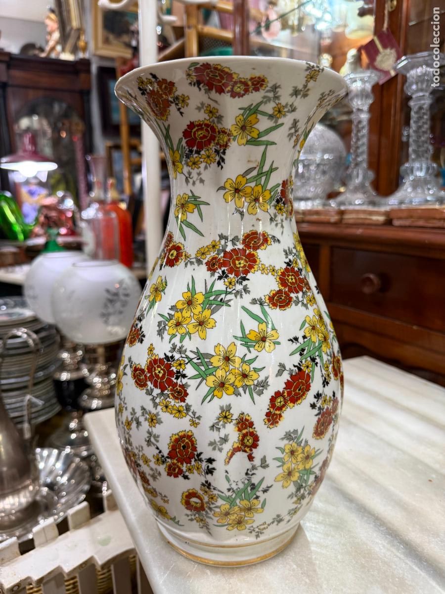 Antig&uuml;edades: BONITO JARRON CERAMICA HISPANIA DE MANISES - MEDIDA 33 CM