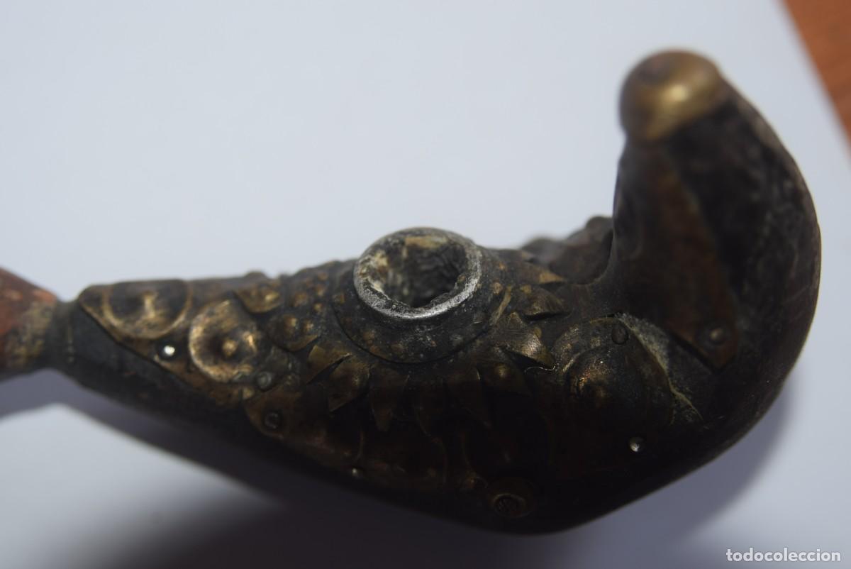 Antig&uuml;edades: Pipe &agrave; opium rare avec son rangement