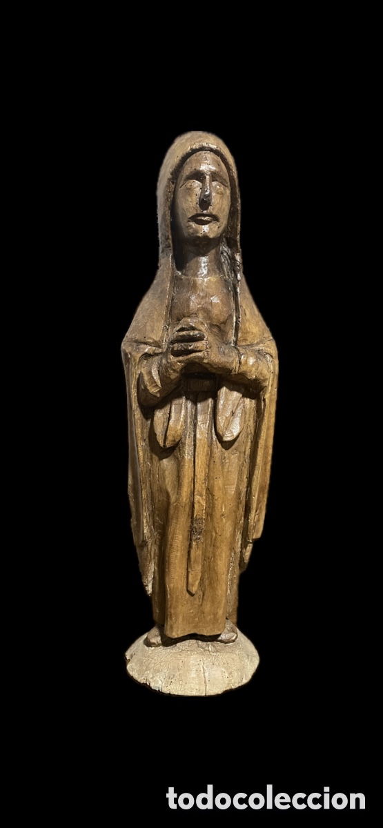 Antig&uuml;edades: Antigua talla medieval de la Virgen Dolorosa (posible siglo XIV)