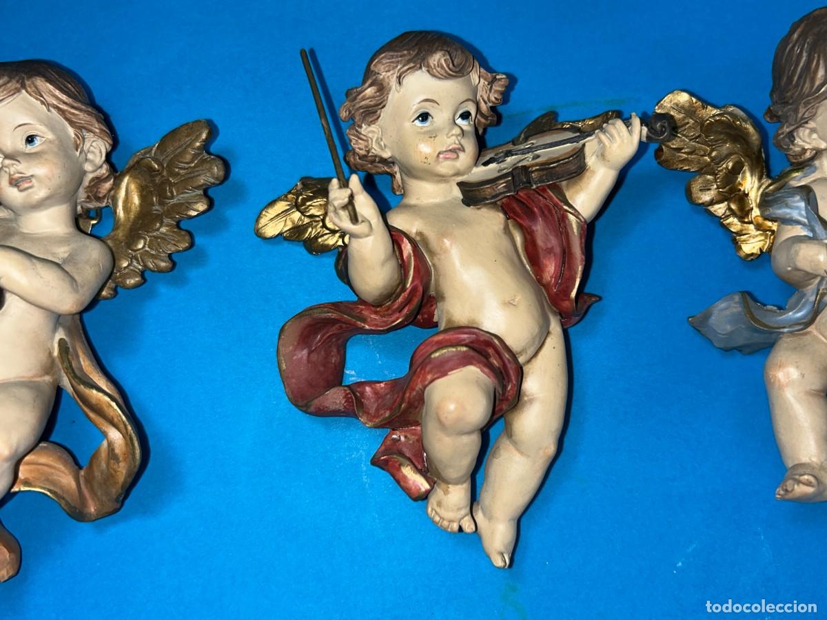 Antig&uuml;edades: TRES ANGELES QUERUBINES PARA COLGAR - Foto 3