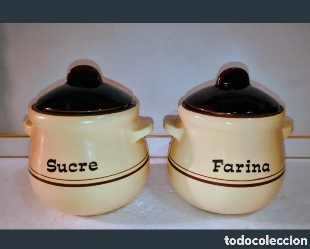 Antig&uuml;edades: Recipientes de cer&aacute;mica Sucre y Farina
