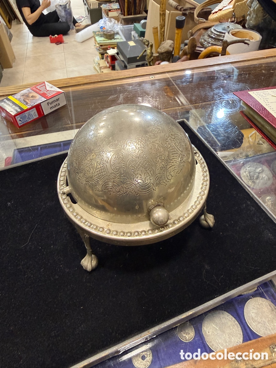 Antig&uuml;edades: Antiguo recipiente para servir caviar, le falta la cuchara