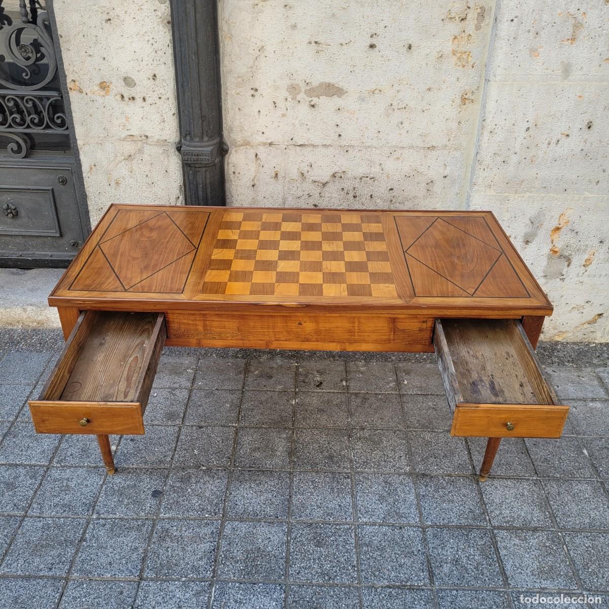 Antig&uuml;edades: Mesa Tric-Trac , de Juegos,Backgammon , Louis XVI , Francia