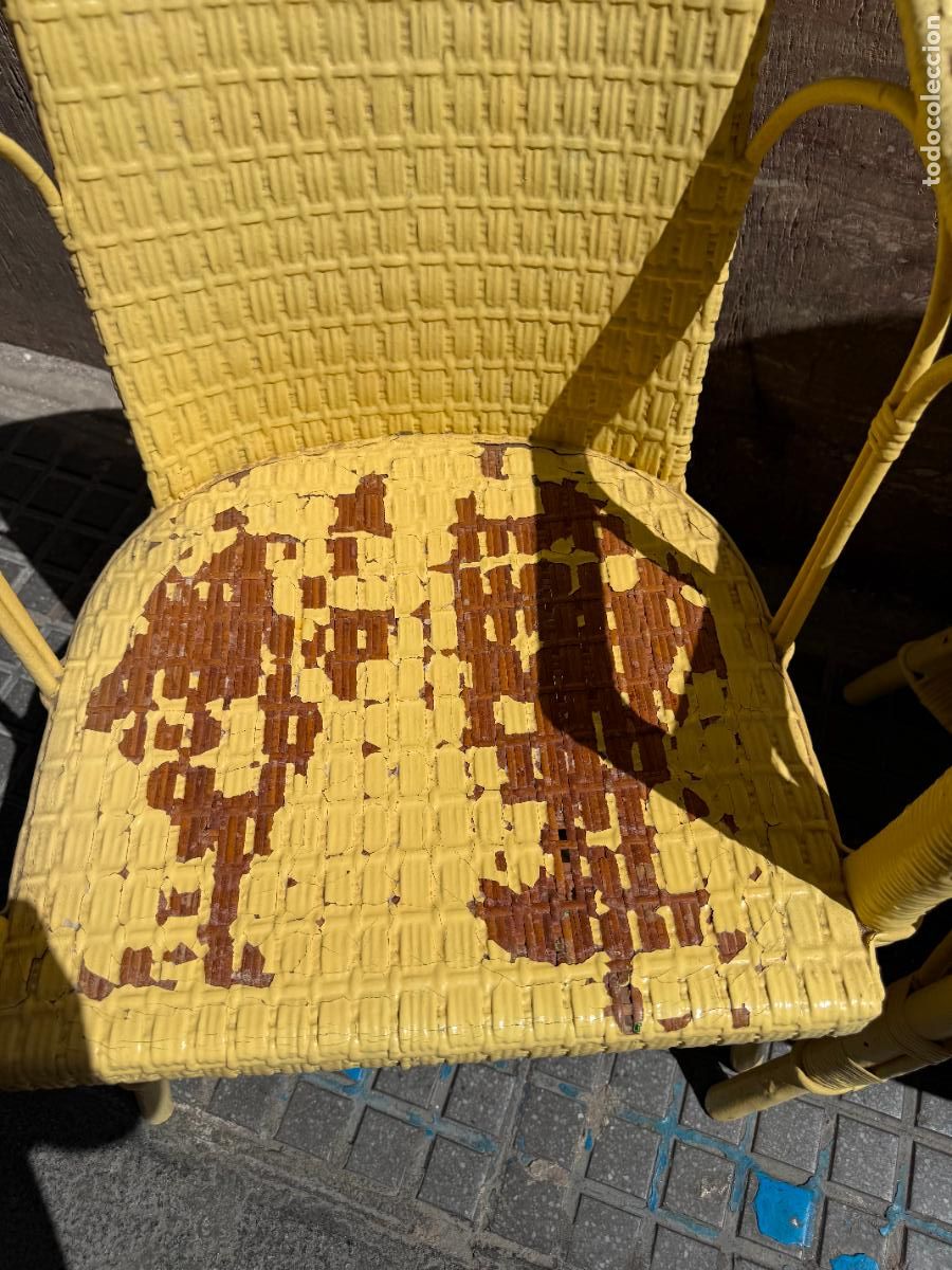 Antig&uuml;edades: ANTIGUO CONJUNTO DE SILLONES DE MIMBRE - Foto 3