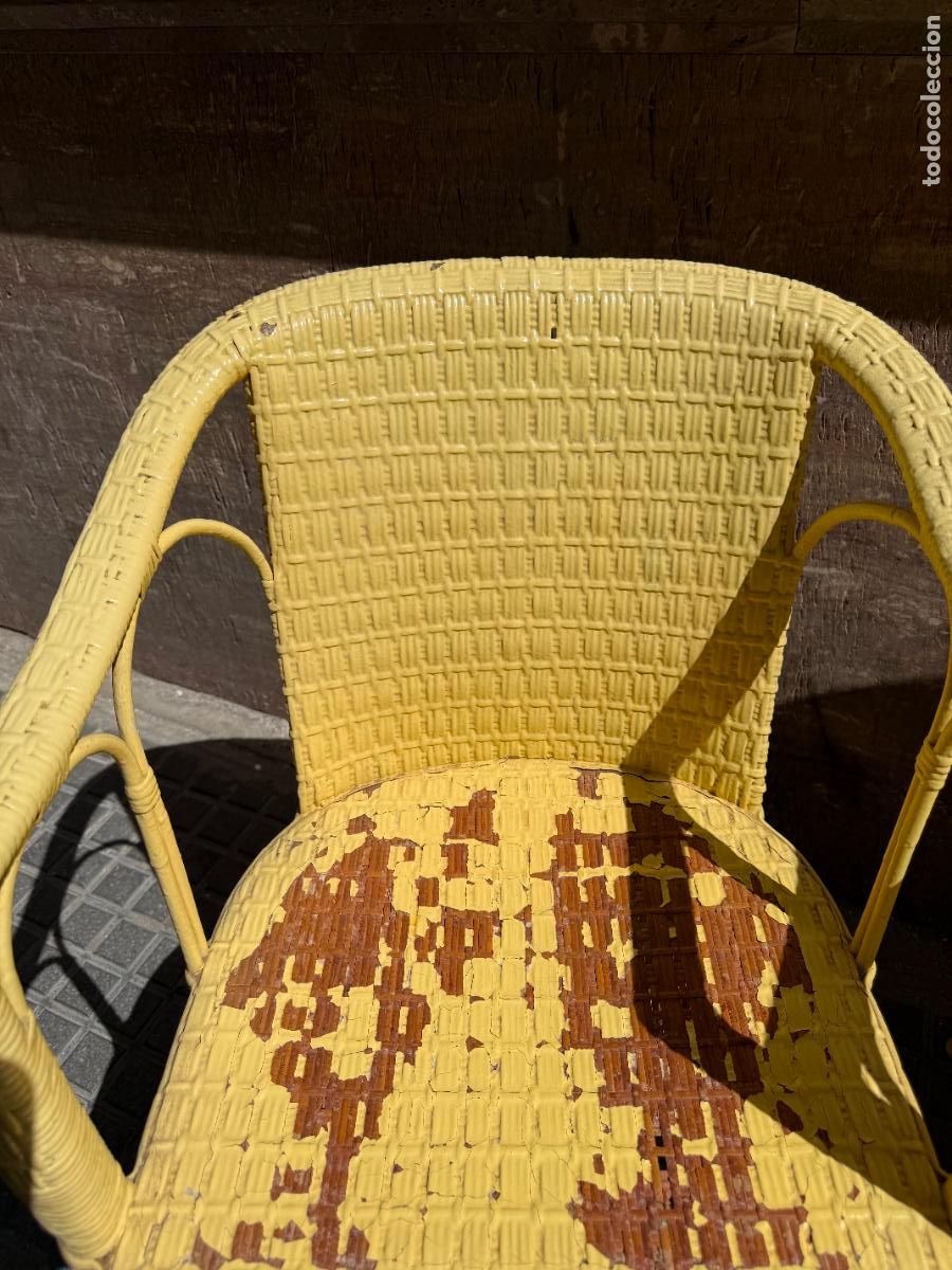 Antig&uuml;edades: ANTIGUO CONJUNTO DE SILLONES DE MIMBRE - Foto 4