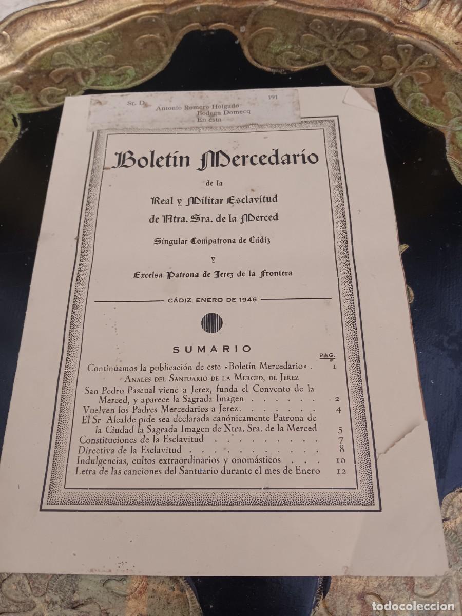 Antig&uuml;edades: Bolet&iacute;n Mercedario de enero de 1946, correspondiente a la Real y Militar Esclavitud de Nuestra Se&ntilde;or