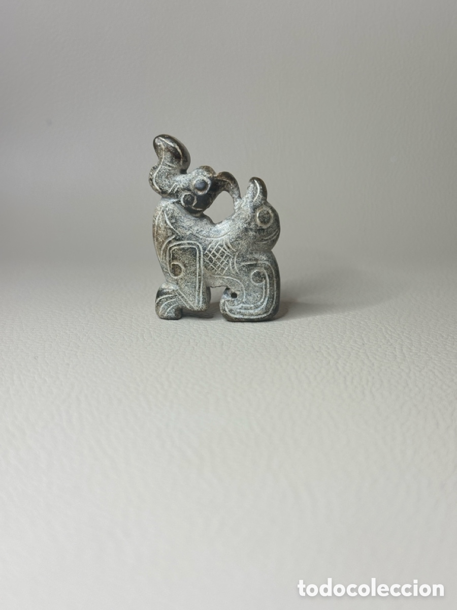 Antig&uuml;edades: (c. 1250 a. C. &ndash; 1046 a. C.) Animal de jade chino de finales de la dinast&iacute;a Shang