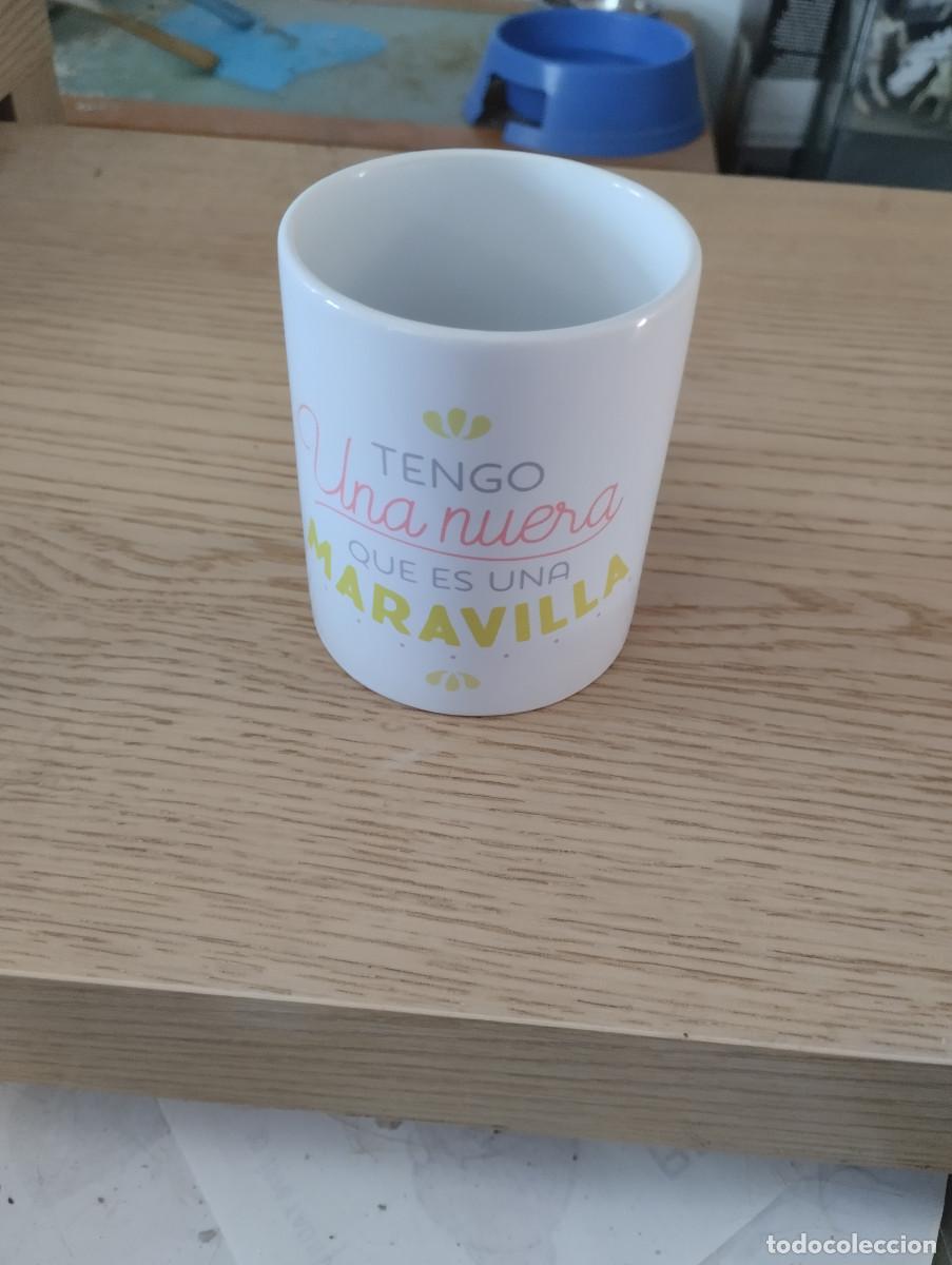 Antig&uuml;edades: taza de porcelana con el mensaje : tengo una nuera que es una maravilla