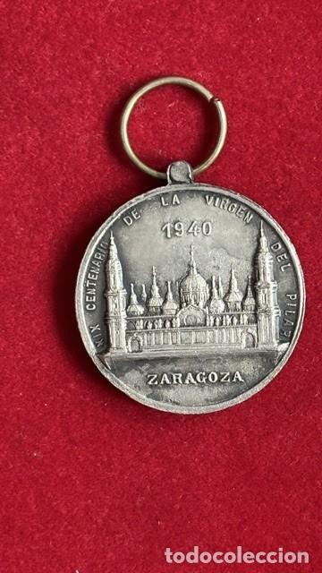 Antig&uuml;edades: XIX centenario Virgen del Pilar 1940, 3 cm diametro, 15,7grs