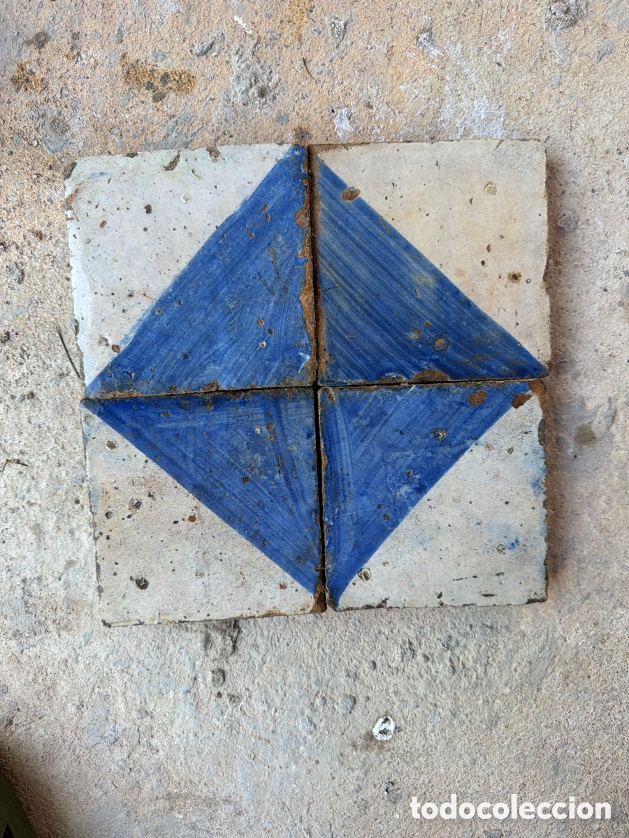 Antig&uuml;edades: Azulejo g&oacute;tico SXV valenciano composici&oacute;n