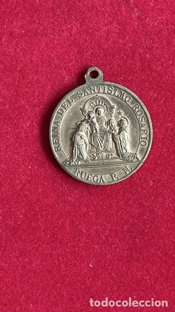 Antig&uuml;edades: Medalla Virgen del Rosario Sobre 1920, 2,7 cm diametro, 5,93 grs