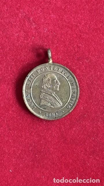 Antig&uuml;edades: Medalla Jubileo de oro Sacerdotal Le&oacute;n XIII 1888, 2,6 cm diametro, 7,1 grs
