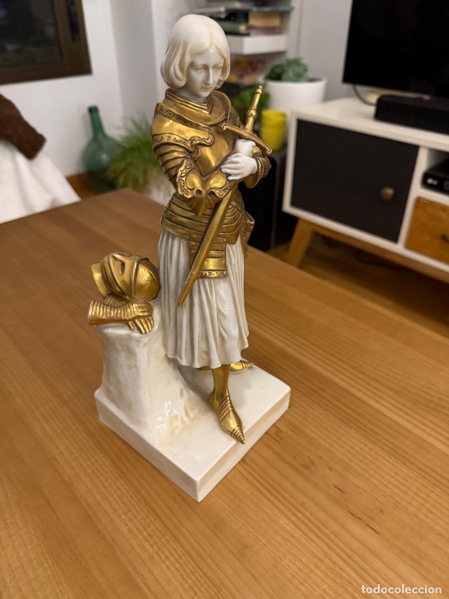 Antig&uuml;edades: JUANA DE ARCO &ndash; ESCULTURA EN BLANCO Y DORADO