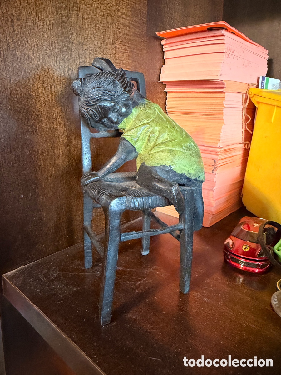 Antig&uuml;edades: Figura bronce joan clara
