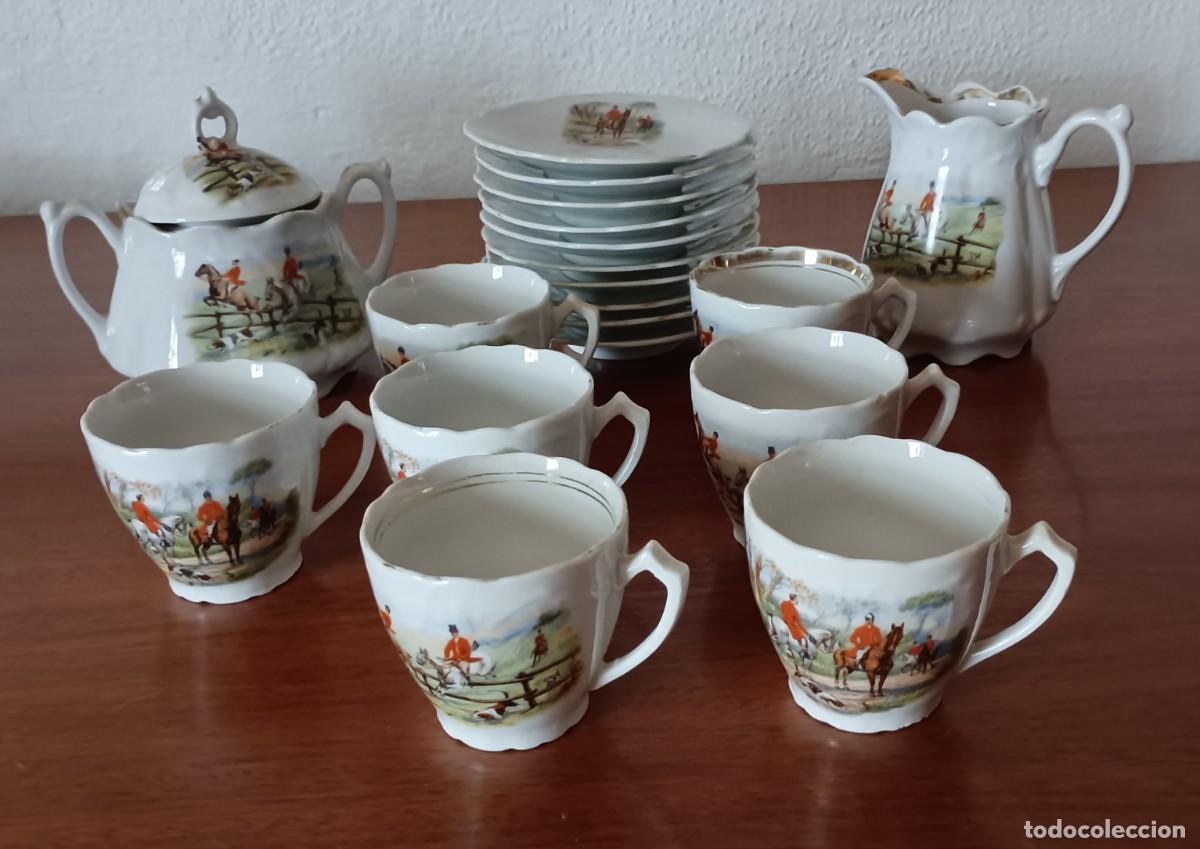 Antig&uuml;edades: ANTIGUO JUEGO CAF&Eacute; DE PORCELANA SILESIA GERMAY