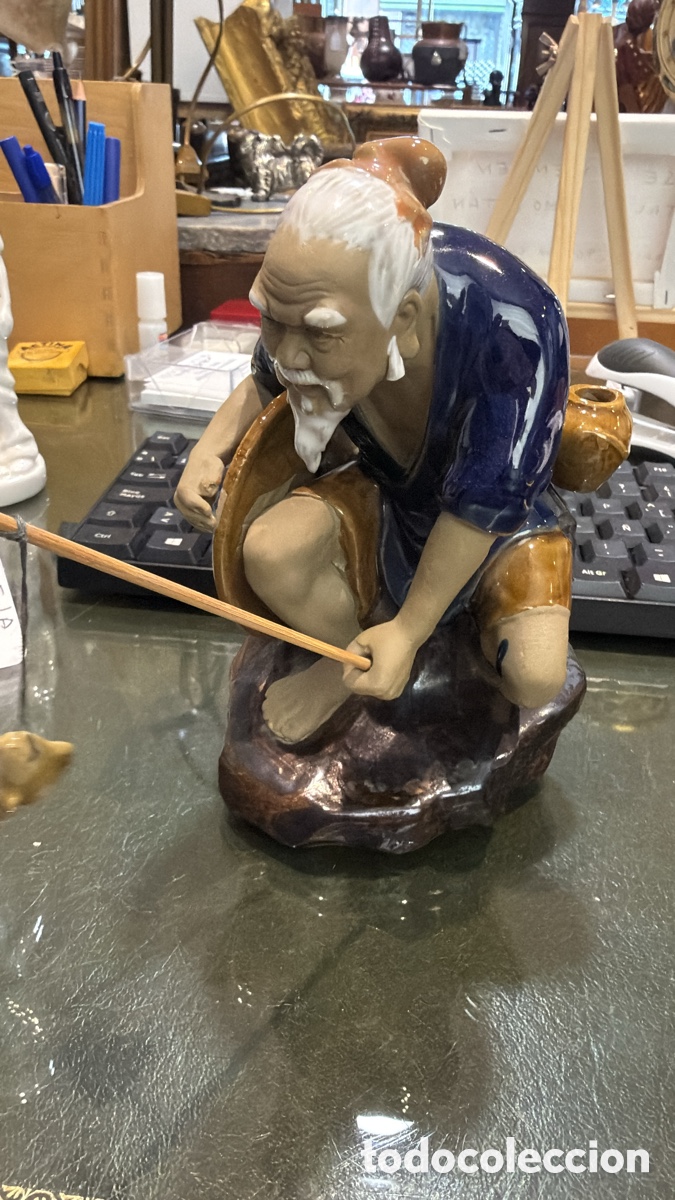 Antig&uuml;edades: FIGURA PESCADOR SHIWAN