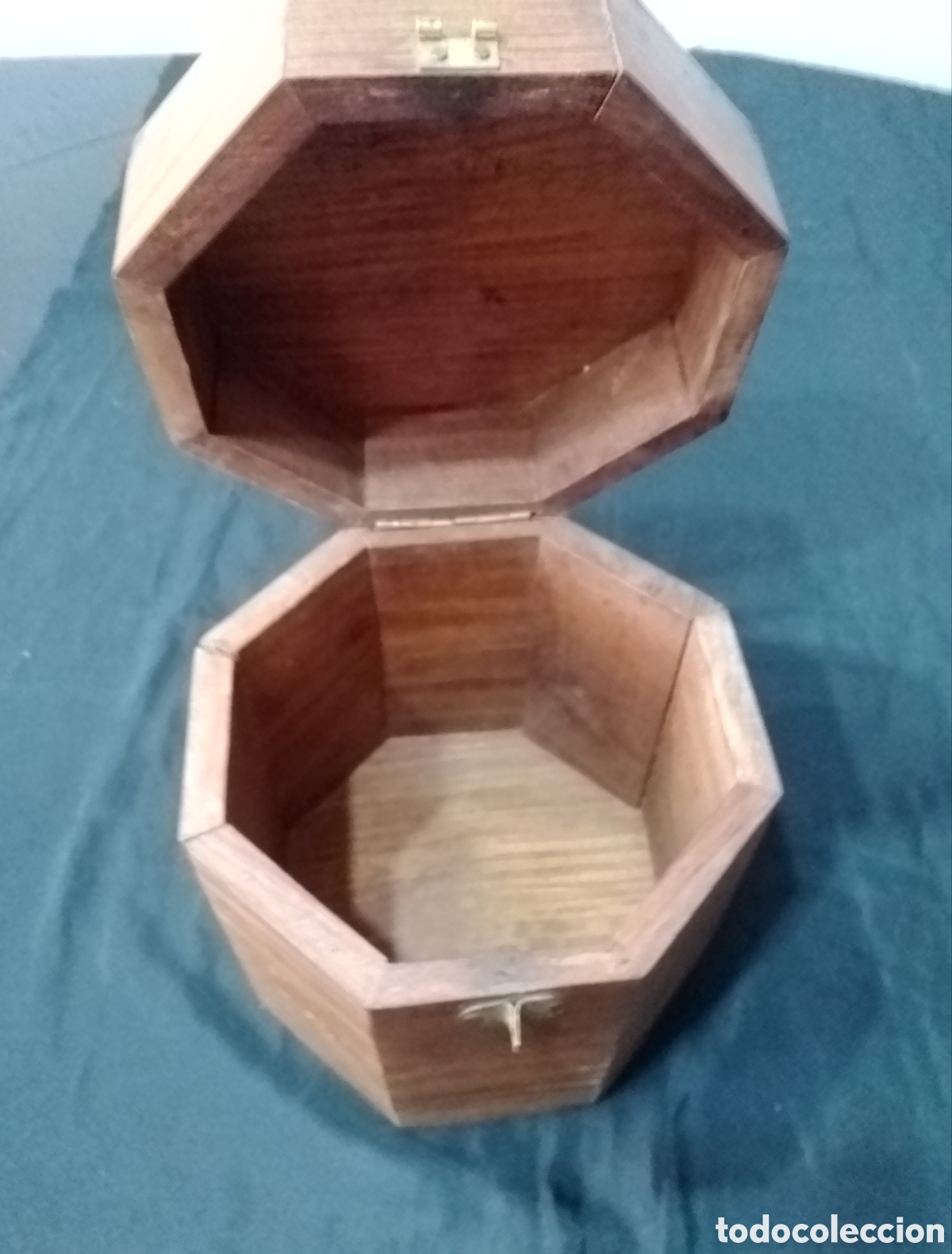 Antig&uuml;edades: Caja joyero de madera exagonal - Foto 3