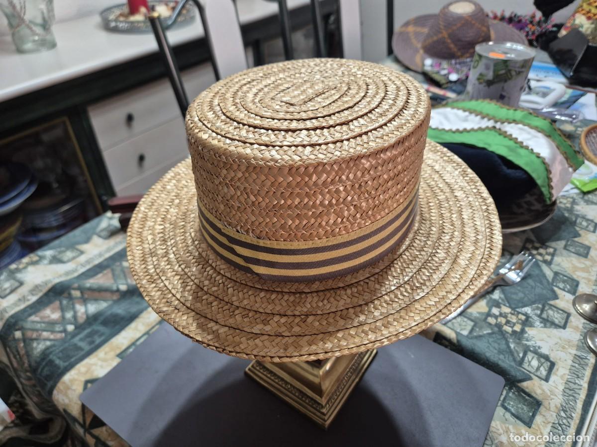 Antig&uuml;edades: Antiguo sombrero franc&eacute;s canotier.