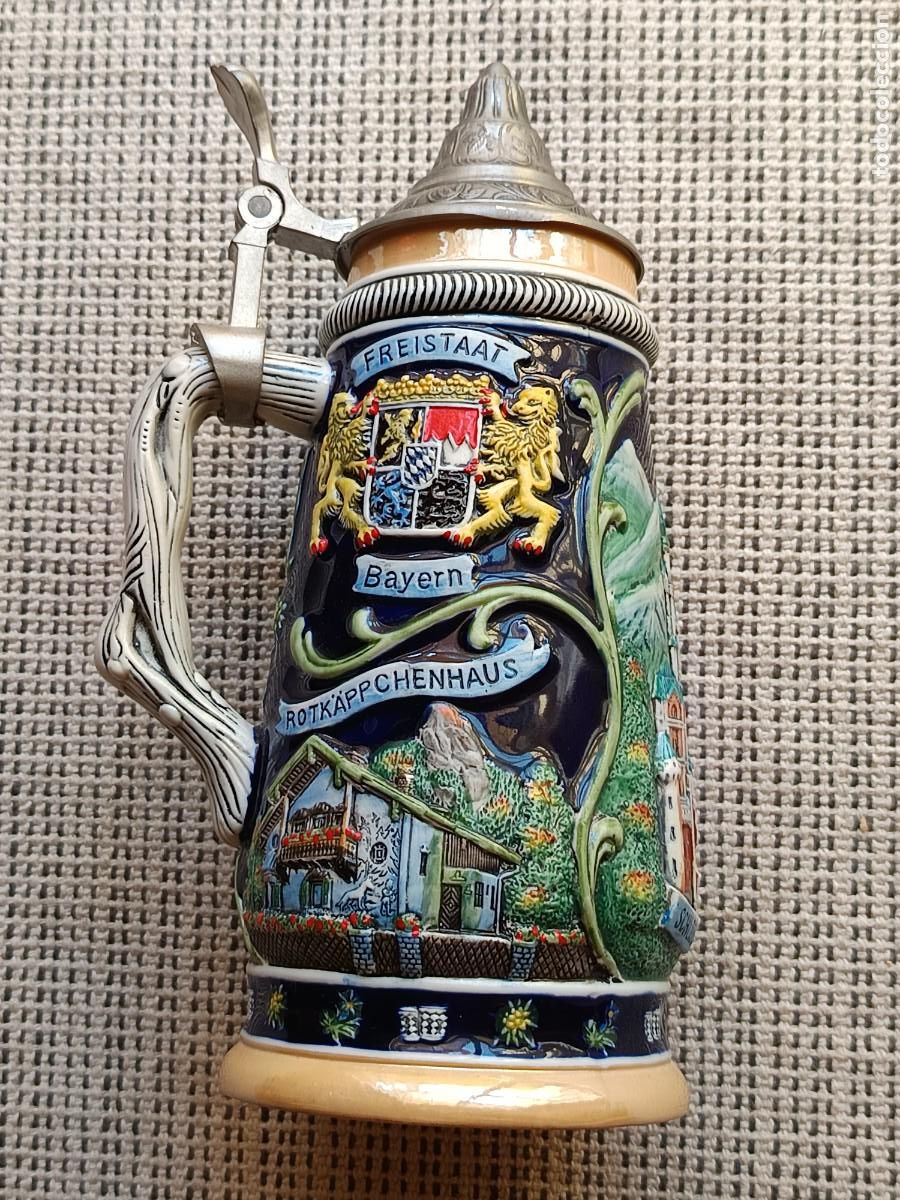 Antig&uuml;edades: Jarra de cerveza alemana Bayern