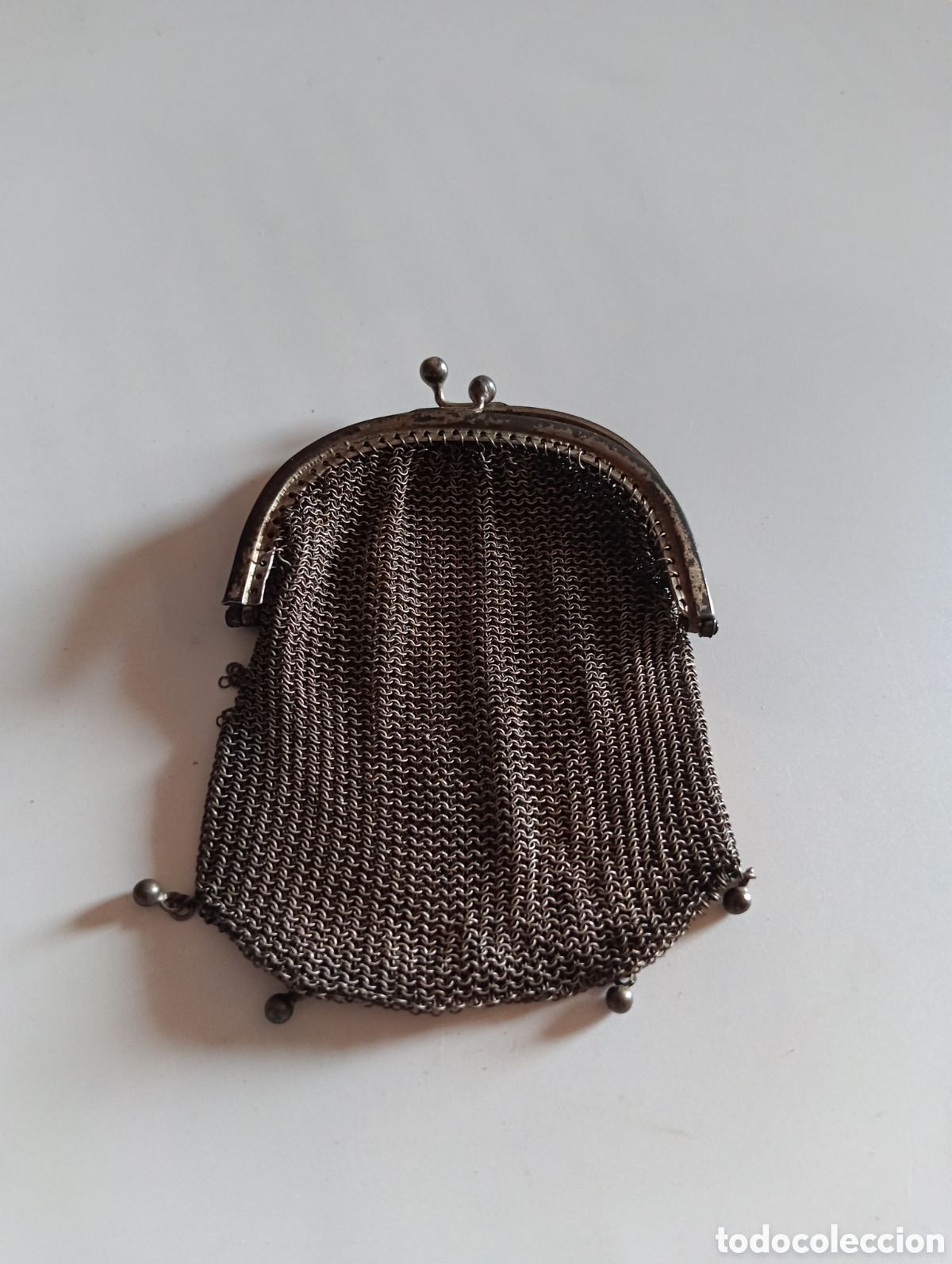 Antig&uuml;edades: ANTIGUO MONEDERO/LIMOSNERA DE MALLA MET&Aacute;LICA