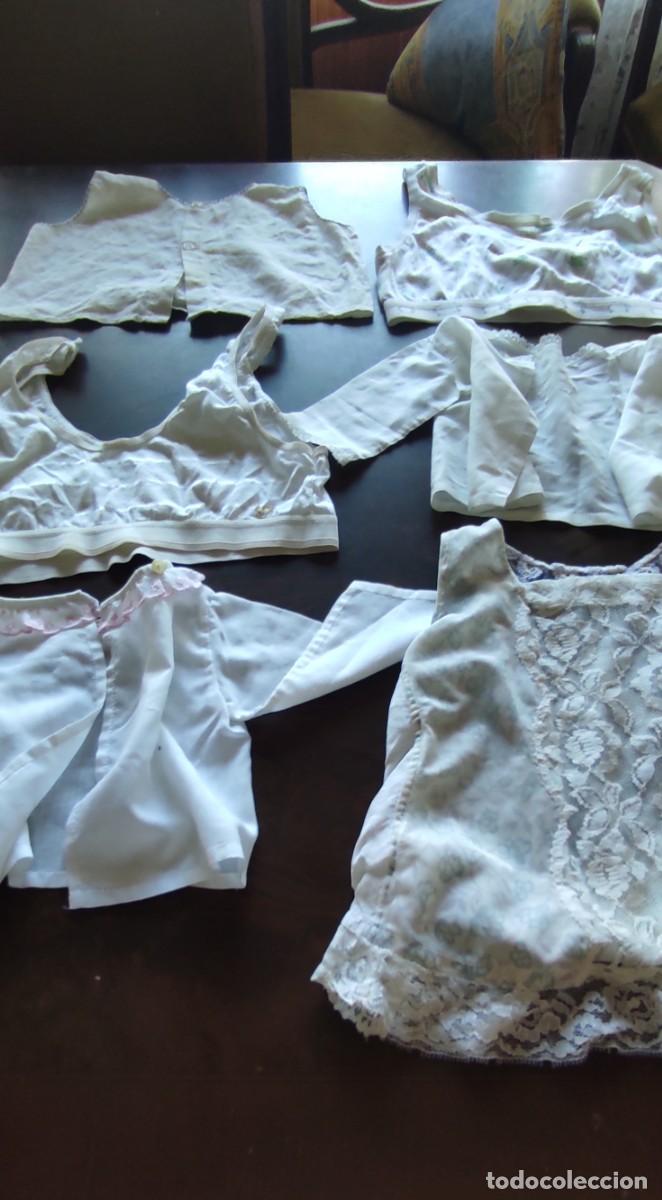 Antig&uuml;edades: LOTE 6 PRENDAS LENCERIA INFANYL Y CANASTILLA VINTAGE. ENCAJE, TOPS Y CAMISITAS.