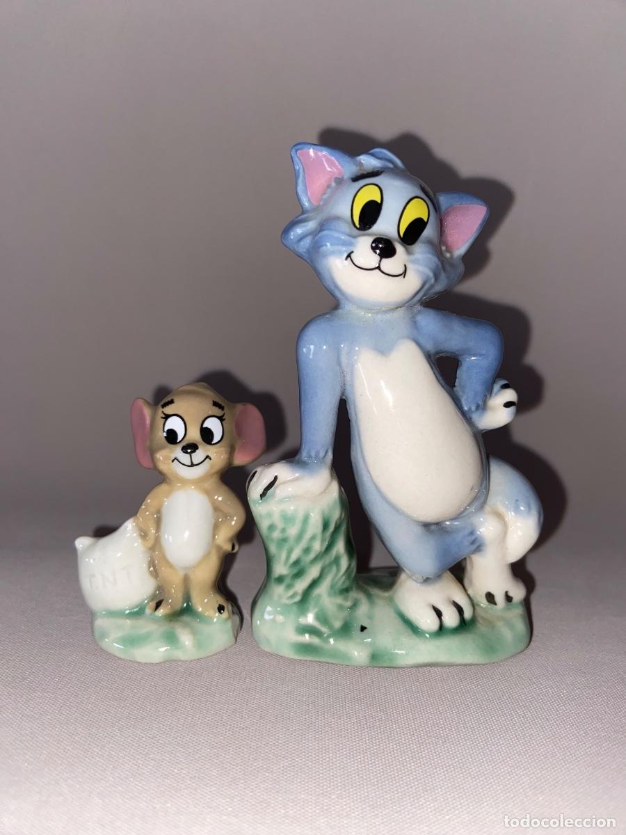 Antig&uuml;edades: ANTIGUAS 2 FIGURAS &ldquo; TOM Y JERRY &ldquo; MGM - WADE REAL INGLESA 1973