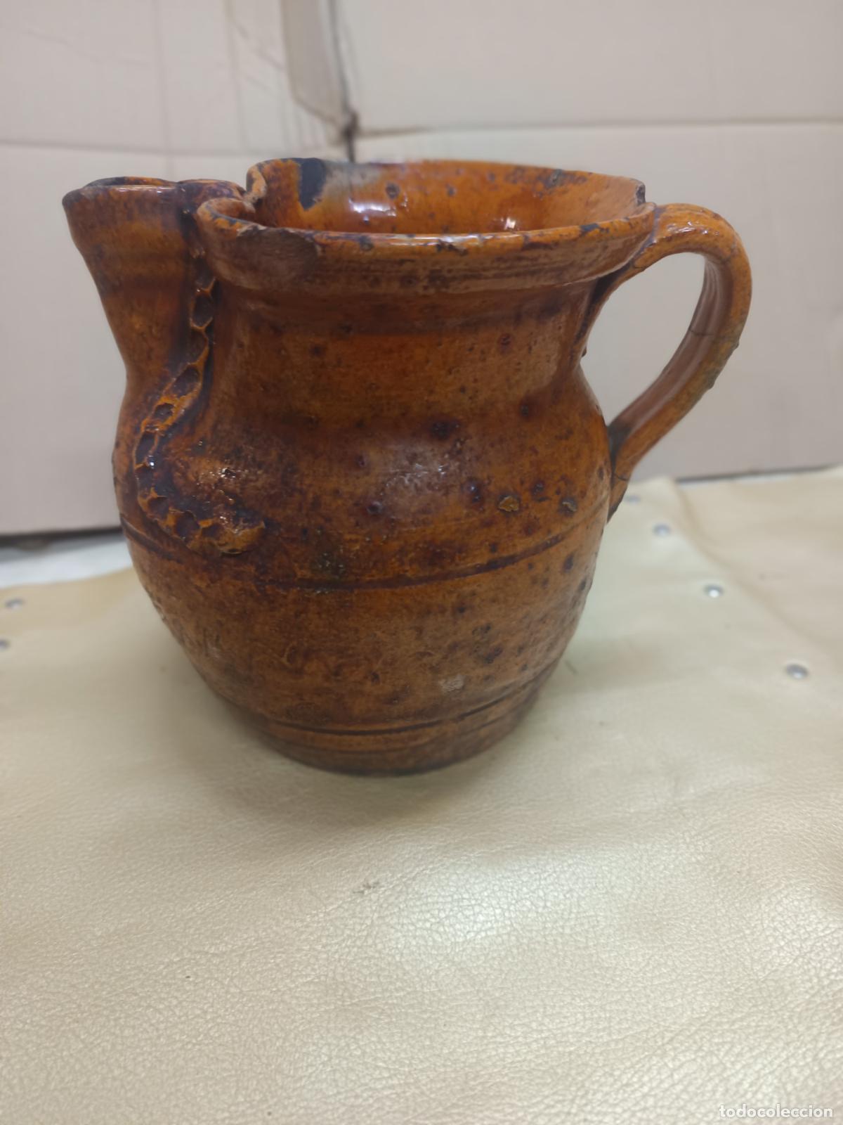Antig&uuml;edades: ANTIGUA CERAMICA POPULAR GALLEGA. JARRA DE NI&Ntilde;ODAGUIA ORENSE COPIA DE GUNDIVOS LUGO, ESCASAS