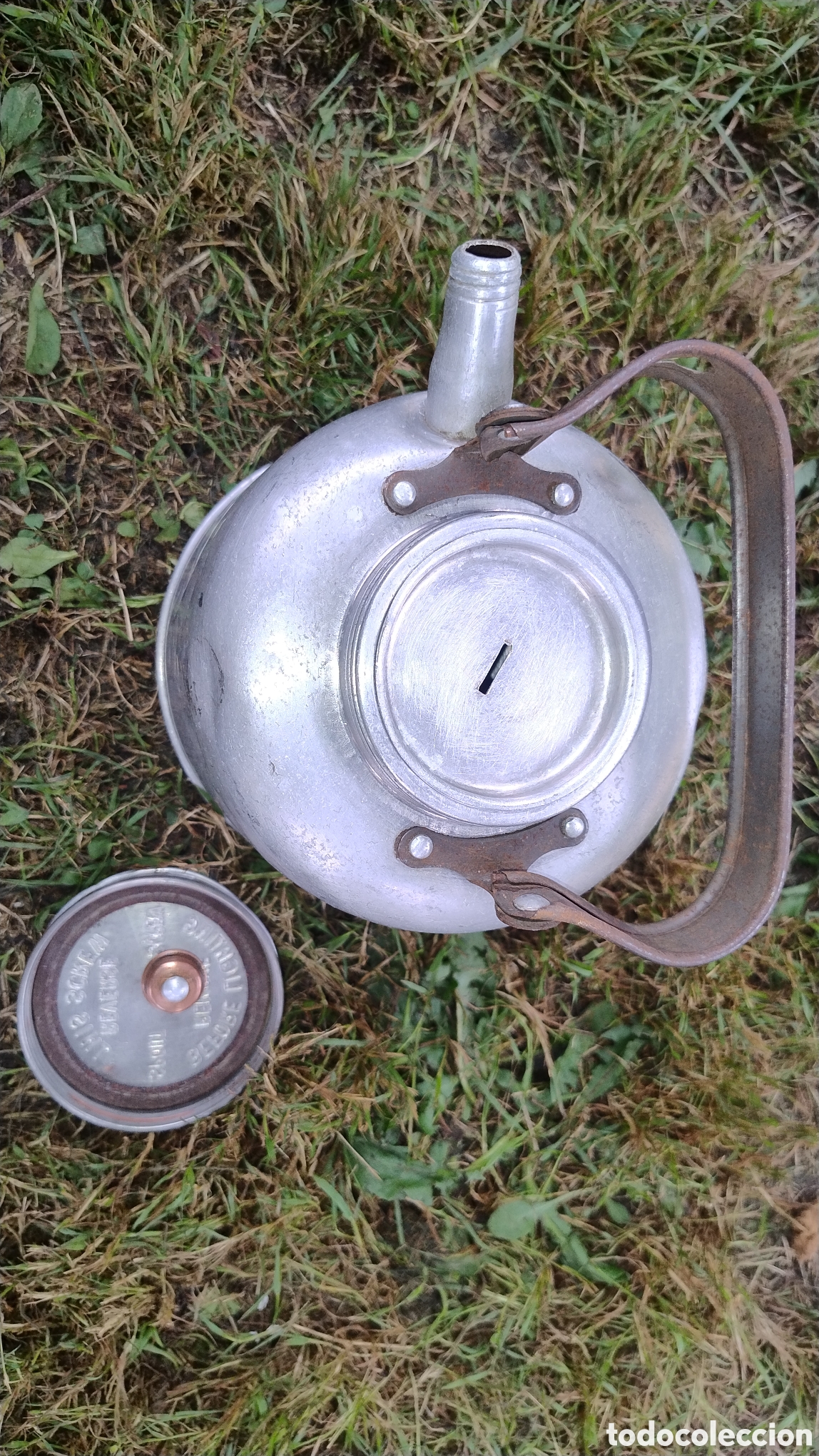 Antig&uuml;edades: Tetera de aluminio inglesa antigua - Foto 6