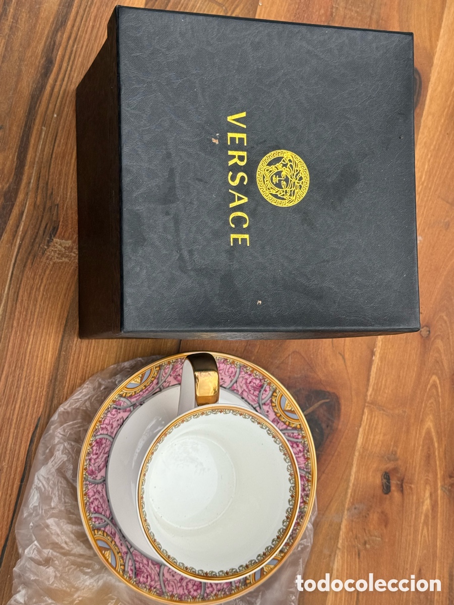 Antig&uuml;edades: Conjunto taza y plato versace. Te cafe
