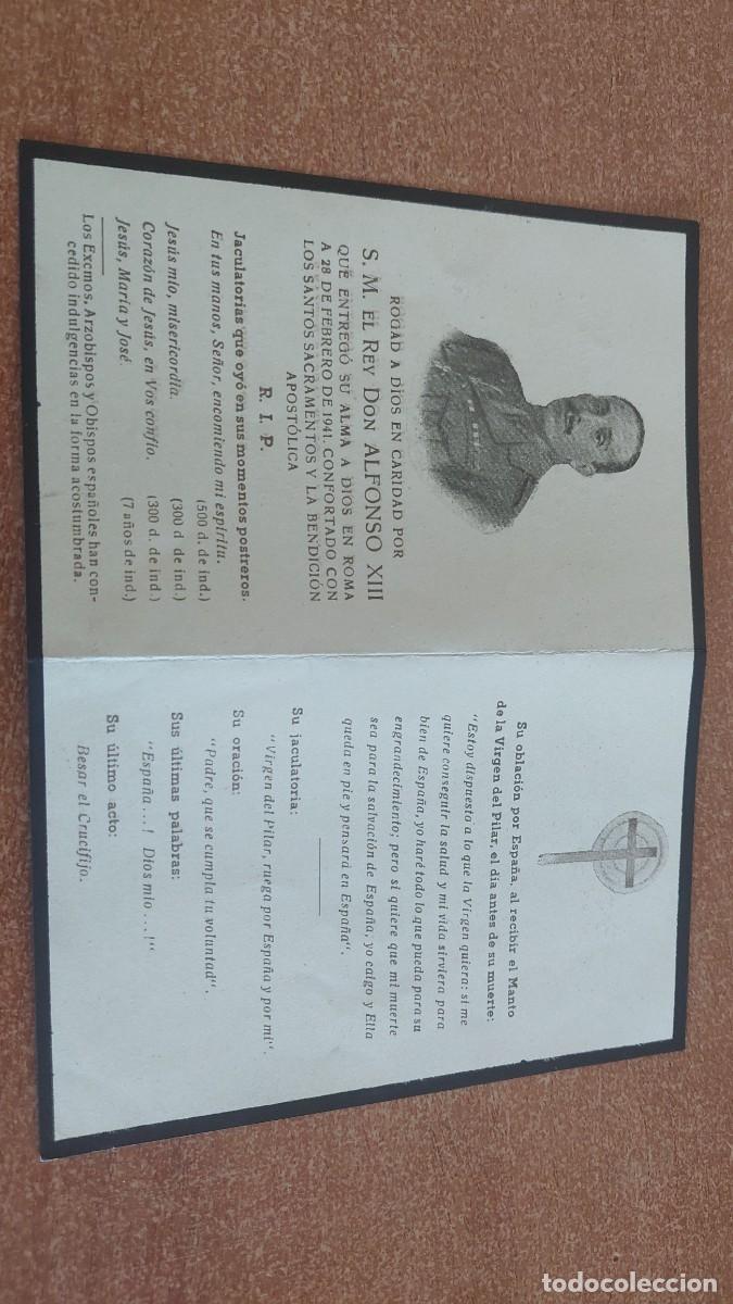 Antig&uuml;edades: Esquela Alfonso XIII 1941