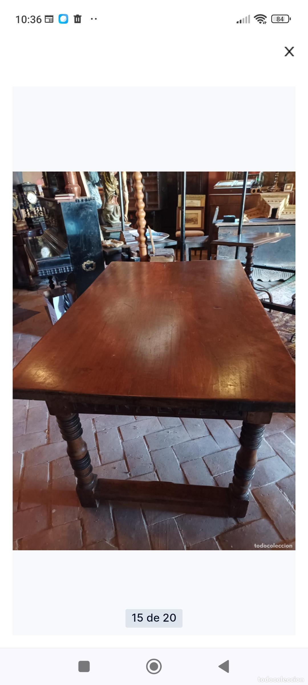 Antig&uuml;edades: Mesa de nogal antigua . - Foto 20
