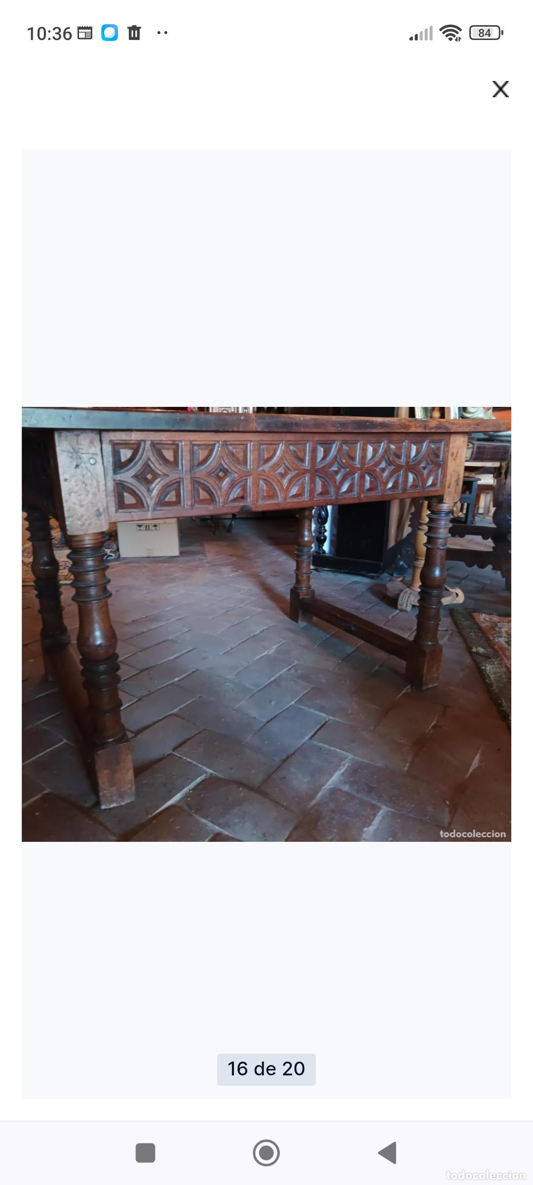 Antig&uuml;edades: Mesa de nogal antigua . - Foto 21