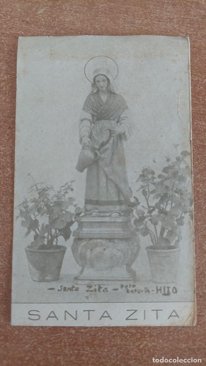 Antig&uuml;edades: Tarjeta religiosa Santa Zita tipo postal