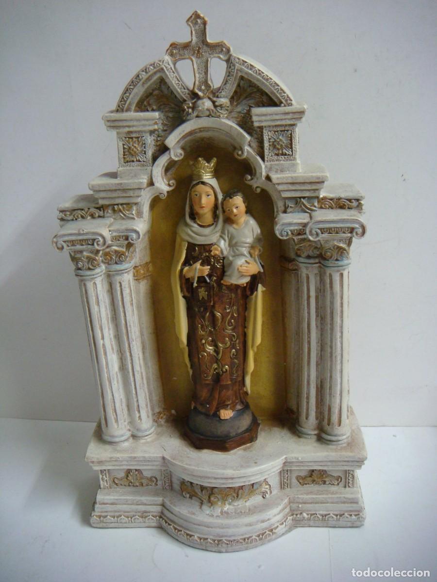 Antig&uuml;edades: CAPILLA FIGURA DE LA VIRGEN DEL CARMEN ES NUEVA-(&)