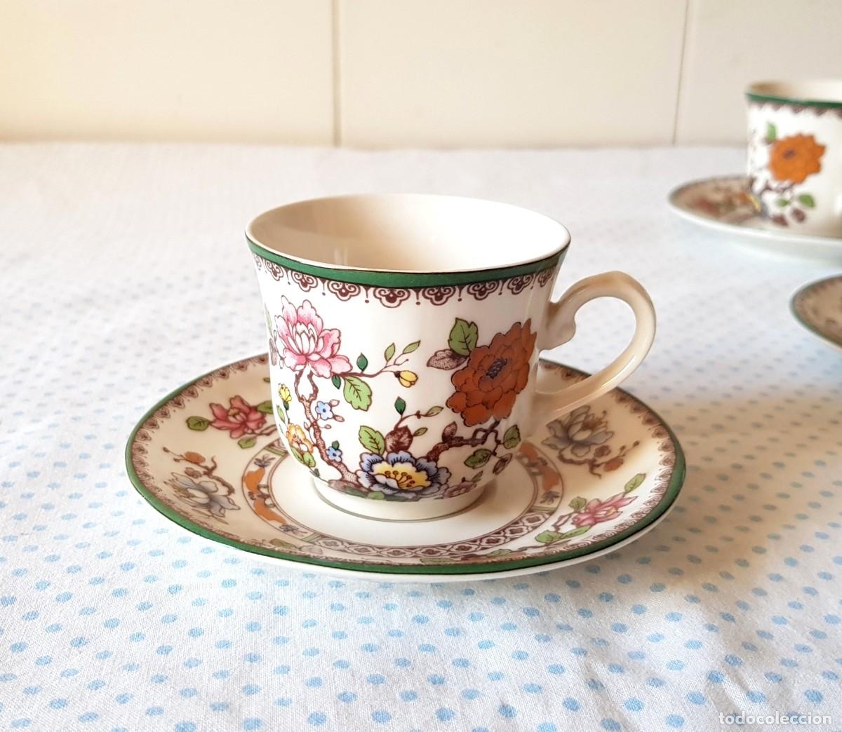 Antig&uuml;edades: Juego de 12 tazas y platillos de caf&eacute; vintage Eschenbach Ceranova