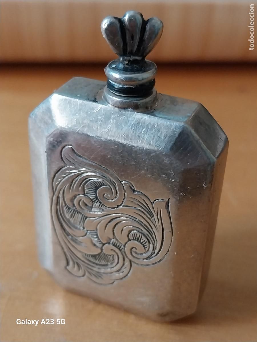 Antig&uuml;edades: SNUFF BOTELLA RAPE PLATA FRASCO 925 5.14X2.98X1.13CMS ESENCIERO PERFUMERO