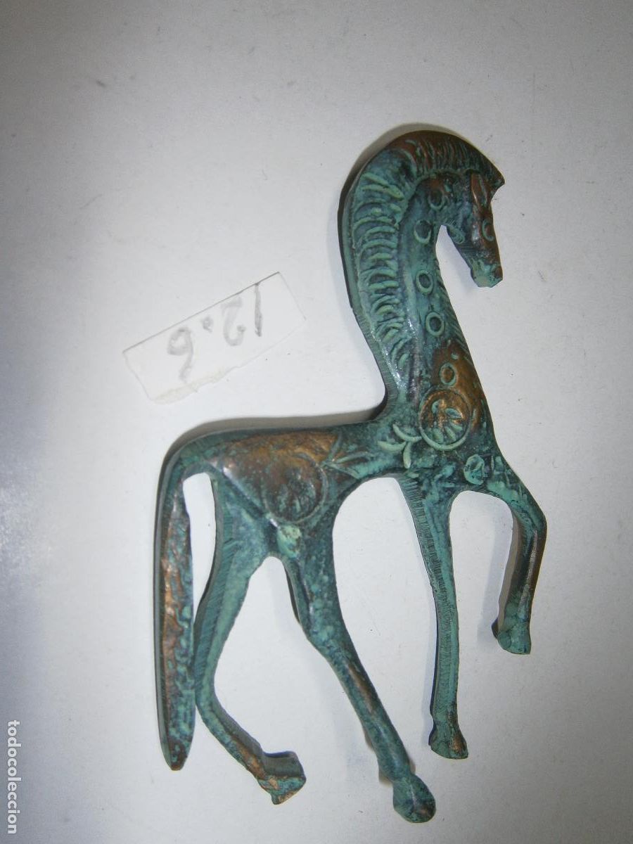 Antig&uuml;edades: REPLICA DE ANTIGUA ESTATUILLA DE CABALLO DE BRONCE GRIEGA
