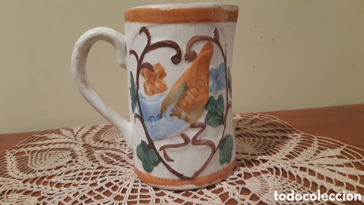 Antig&uuml;edades: Jarra loza popular de Manises - Foto 2