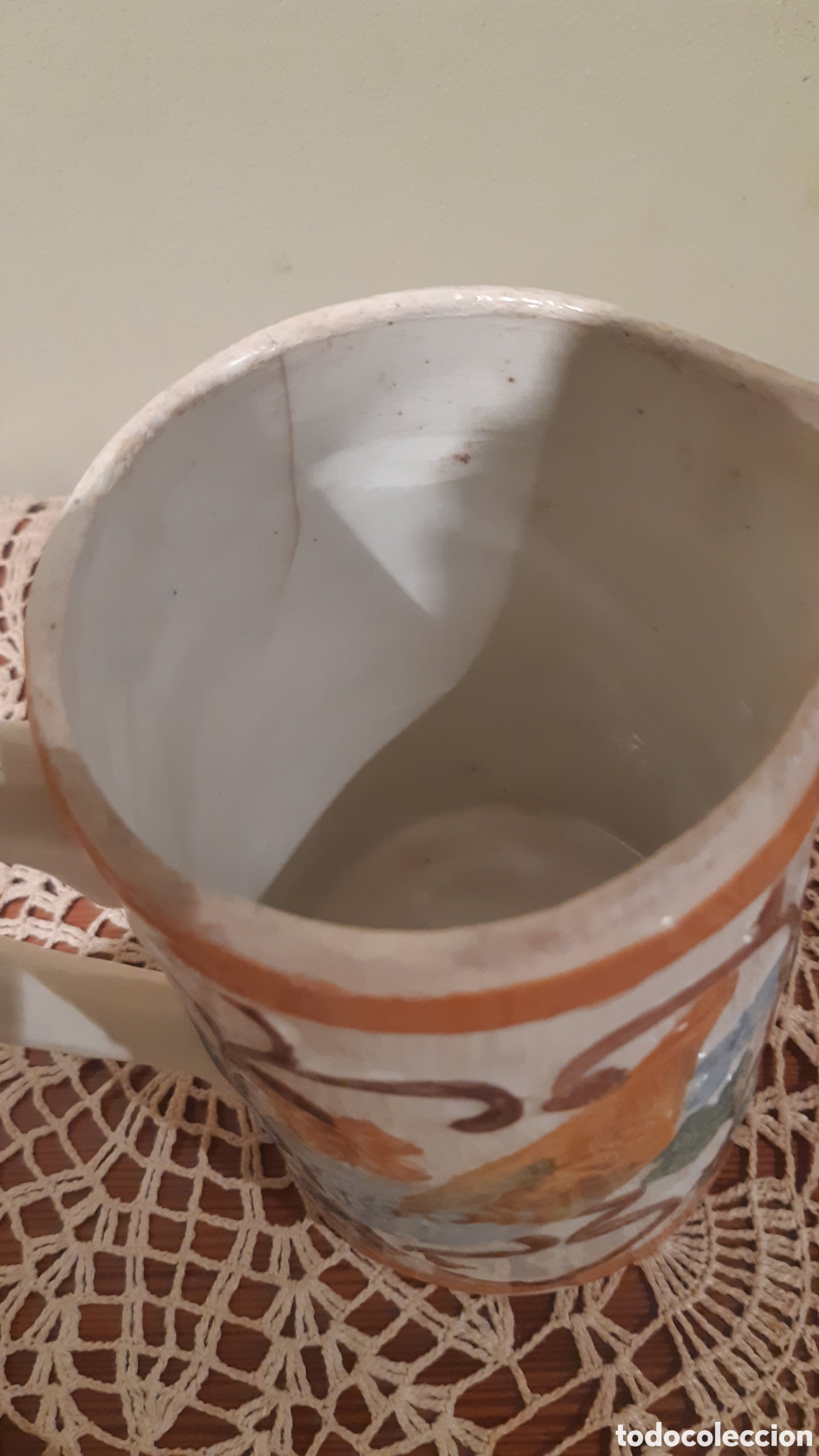 Antig&uuml;edades: Jarra loza popular de Manises - Foto 6