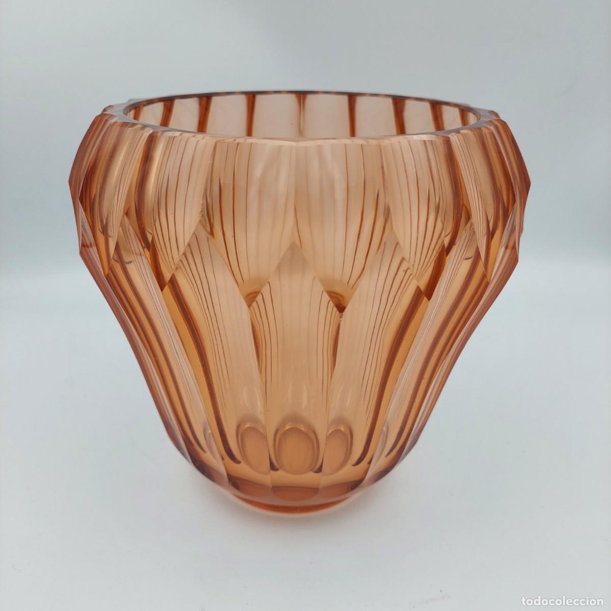 Antig&uuml;edades: Jarron de cristal Art Deco Moser Hoffmann