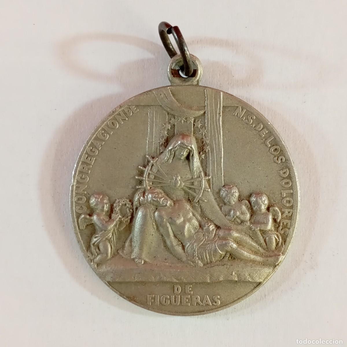 Antig&uuml;edades: CONGREGACI&Oacute;N DE NUESTRA SE&Ntilde;ORA DE LOS DOLORES DE FIGUERAS - FIGUERES - RARA MEDALLA RELIGIOSA / 3242