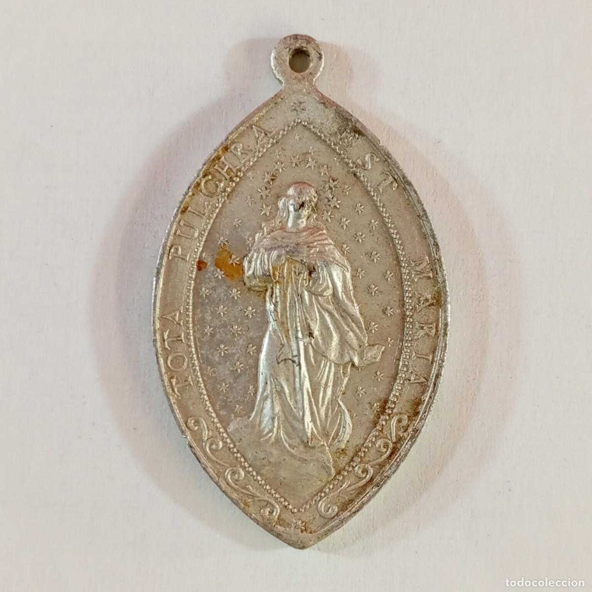 Antig&uuml;edades: TOTA PULCHRA EST MARIA - HIJAS DE MARIA - MEDALLA RELIGIOSA / 3249