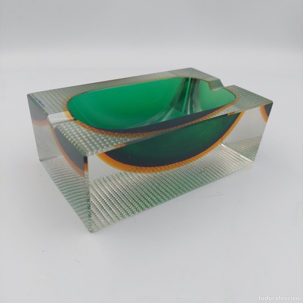 Antig&uuml;edades: Cenicero de cristal Murano Flavio Poli