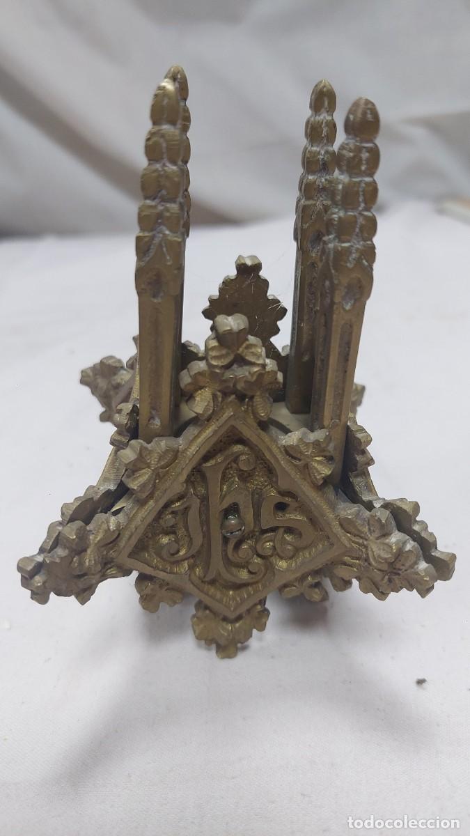 Antig&uuml;edades: Capilla de bronce para ornamentaci&oacute;n de santo o similar