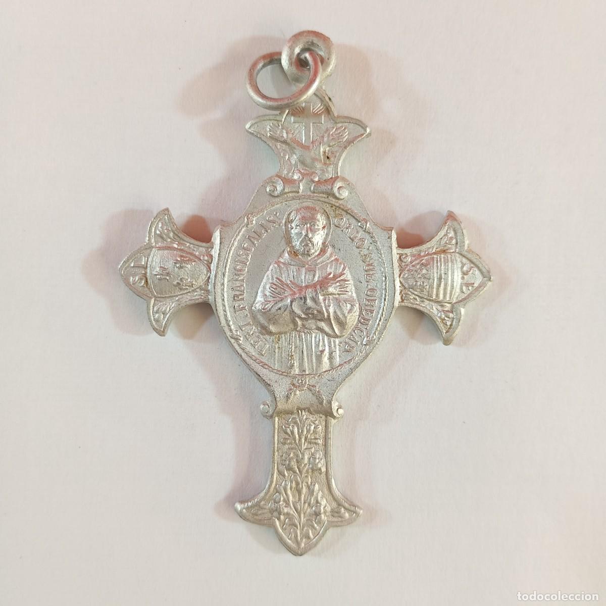 Antig&uuml;edades: MEDALLA DE LA ORDEN DE LOS FRANCISCANOS - 70 X 45 MM - MEDALLA RELGIOSA / 3262